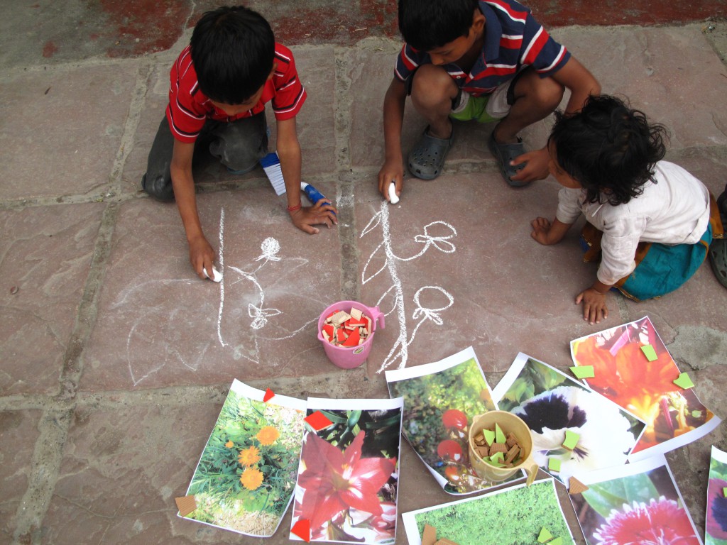 Arts Projects in the children home Ramanas Garden